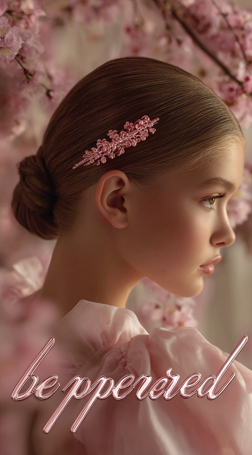 Cherry Blossom Half-Up Romance