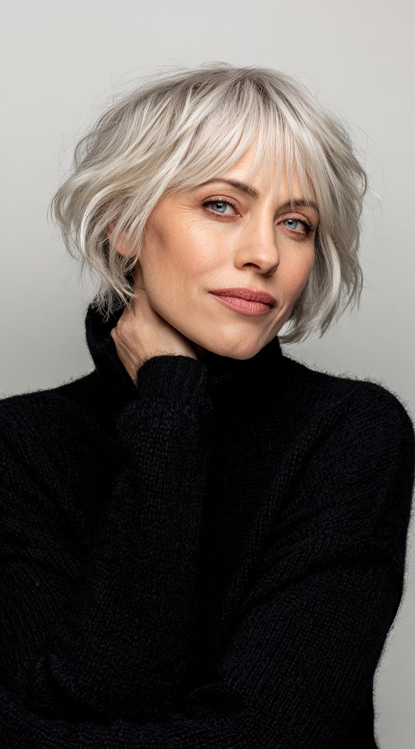Classic Chin-Length Bob with Side Part