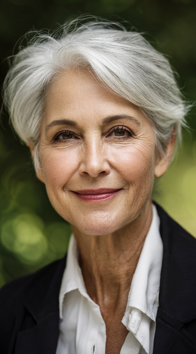 Silver Pixie with Textured Layers