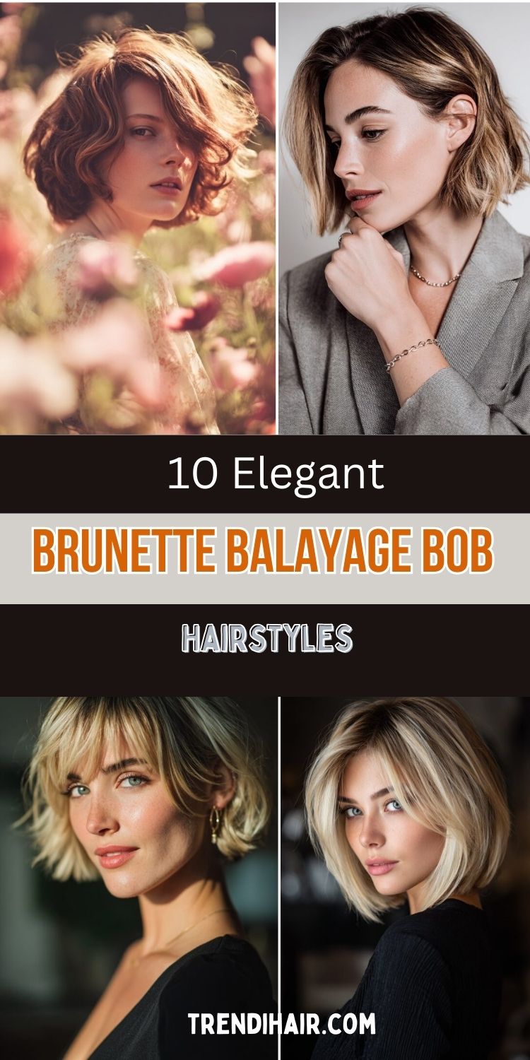 10 Elegant Brunette Balayage Bob Hairstyles