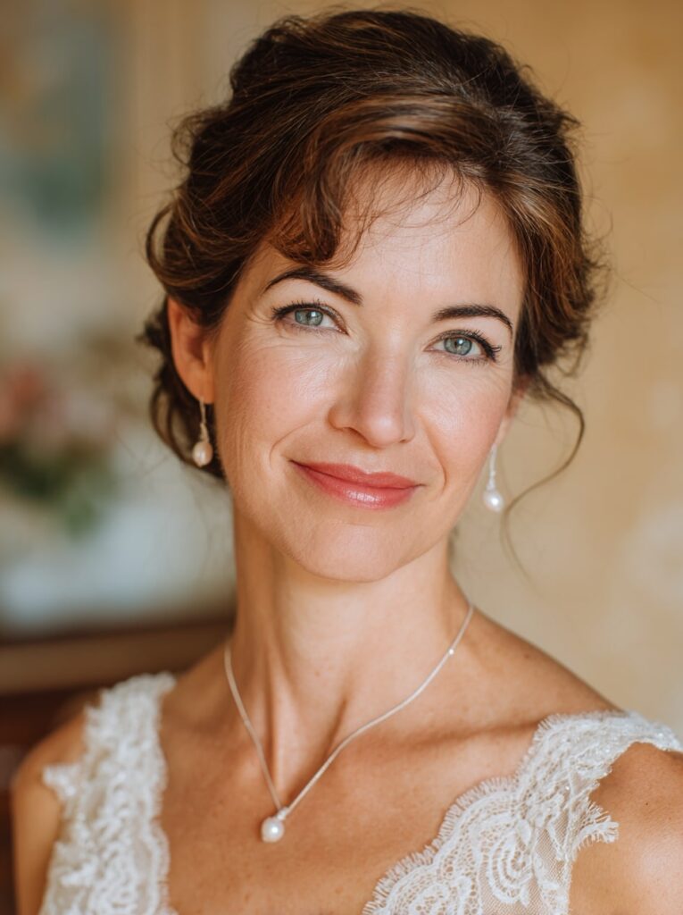 Romantic Low Bun with Gentle Sophistication