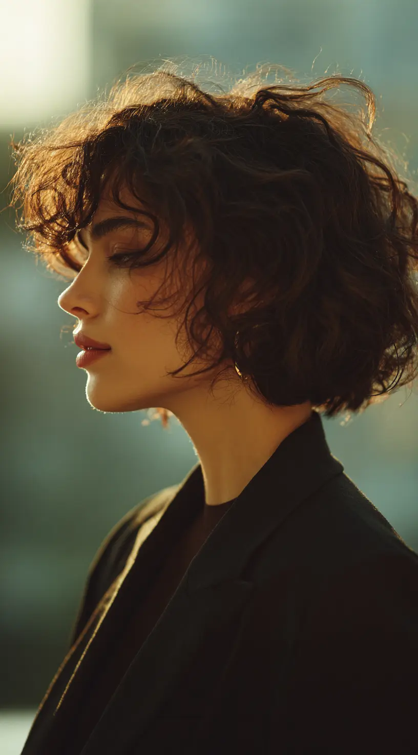 Curly Shag French Bob with Natural Movement
