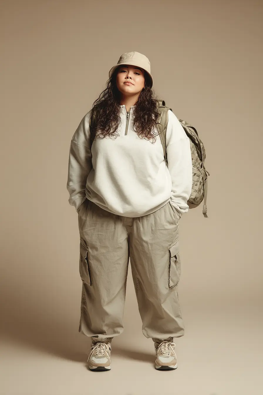 Fleece Pullover with Cargo Pants