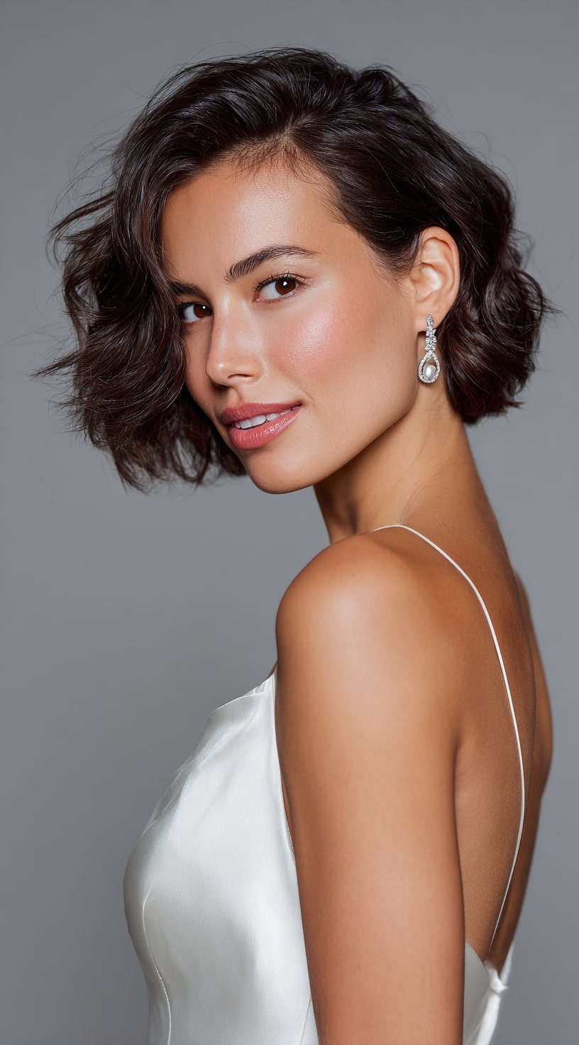 Long French Bob with Deep Side Part