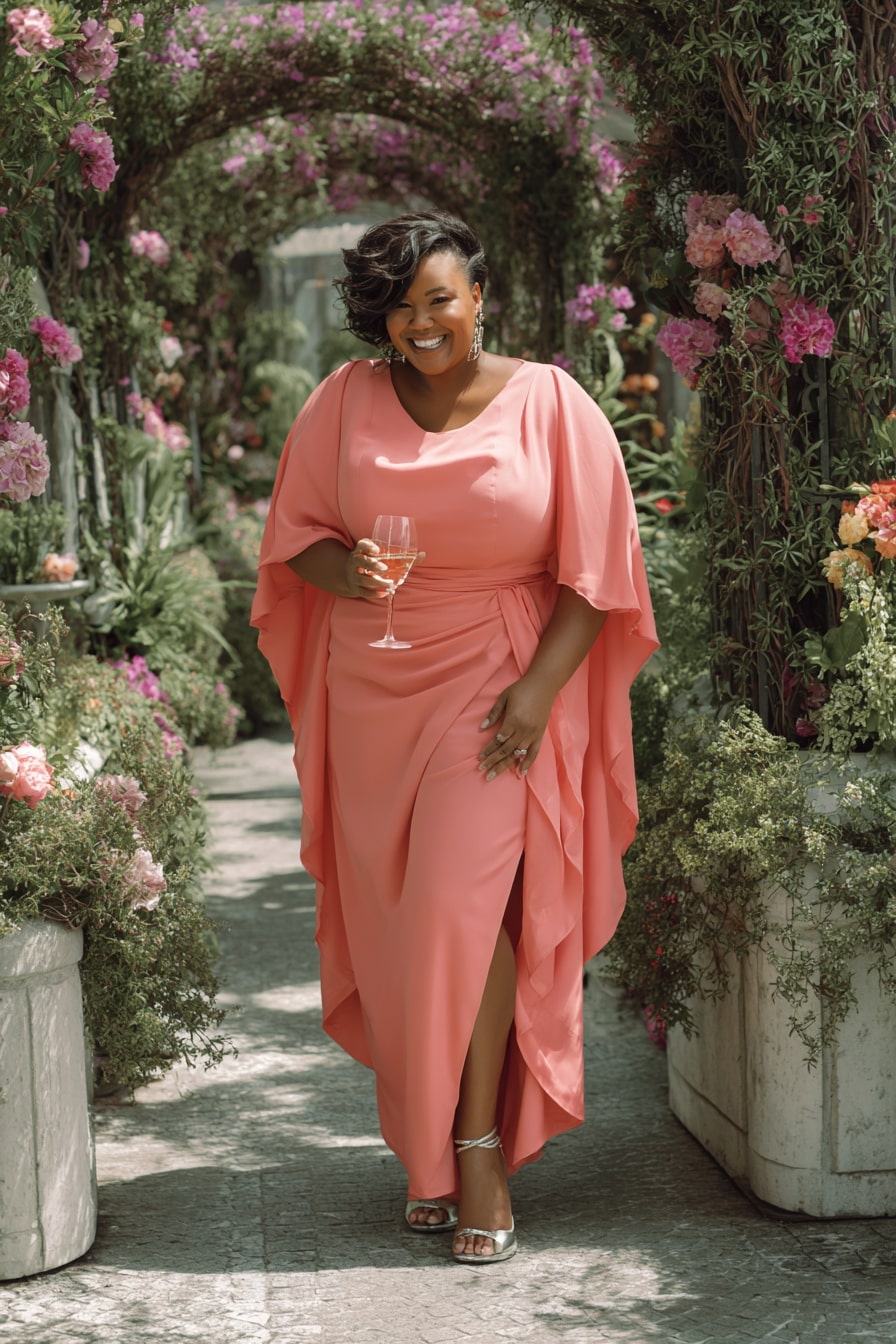 Eyelet Peplum Top + Wide-Leg Trousers