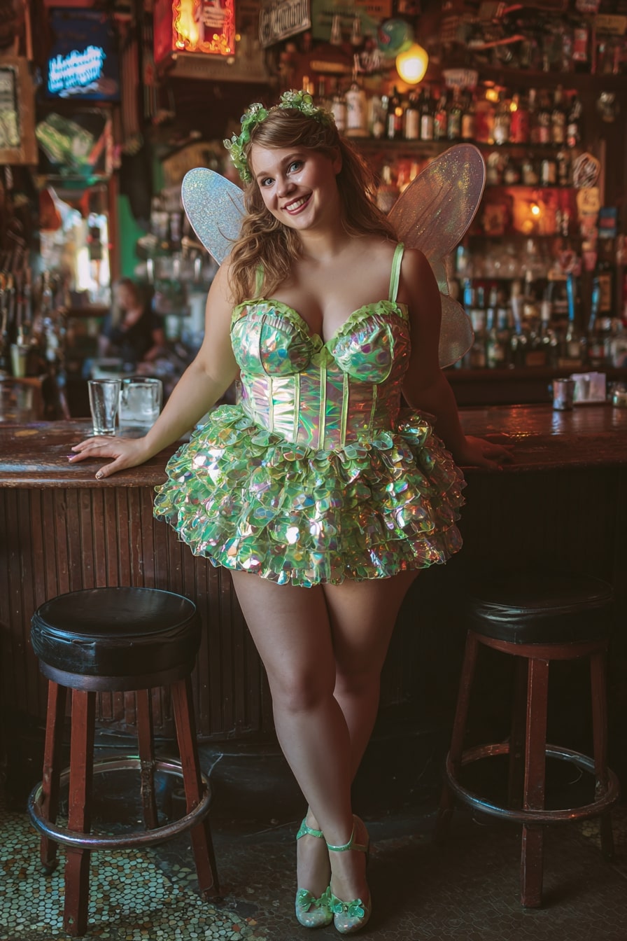 Iridescent Fairy Corset + Layered Party Skirt