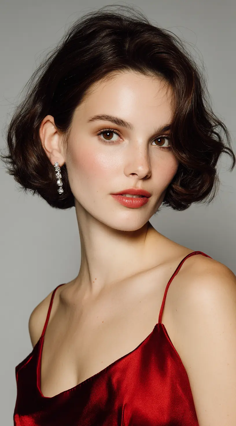 Long French Bob with Deep Side Part