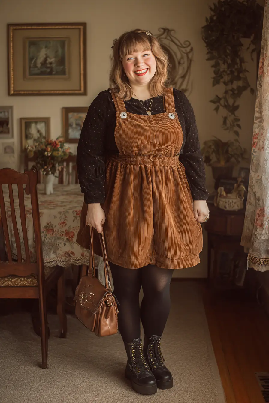 Corduroy Jumper and Combat Boots 90s Nostalgia