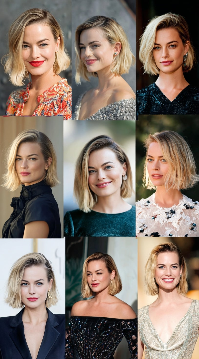 Celebrity-Inspired ’90s Blonde Bob Wig