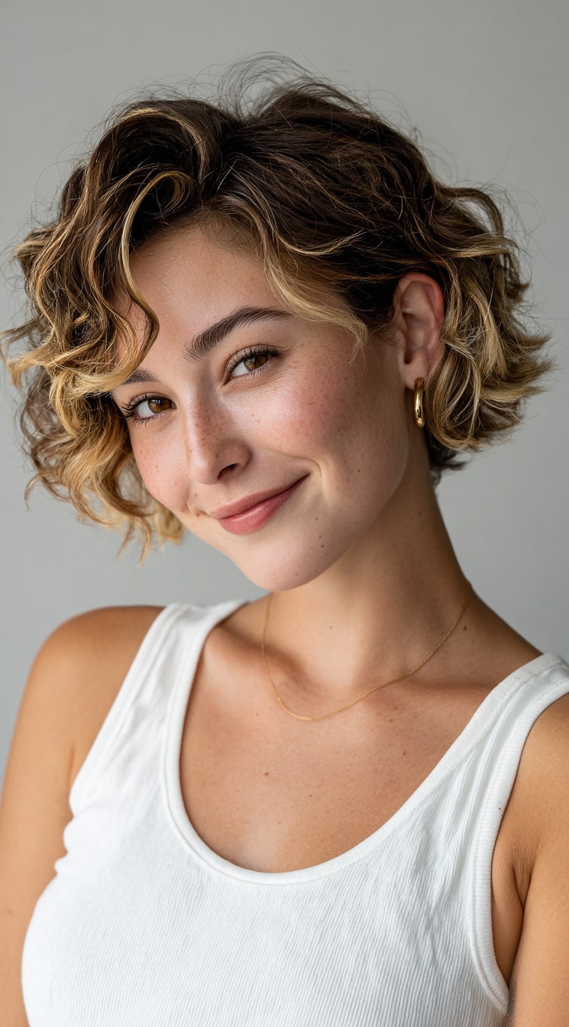 Curly Inverted Layered Bob Adaptations