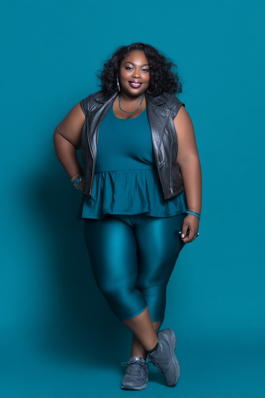 Peplum Tank + Biker Shorts