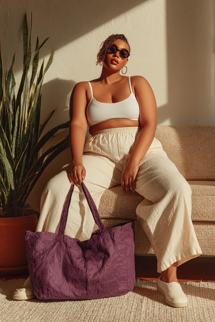 Easy Linen Pants with Crop Top Style