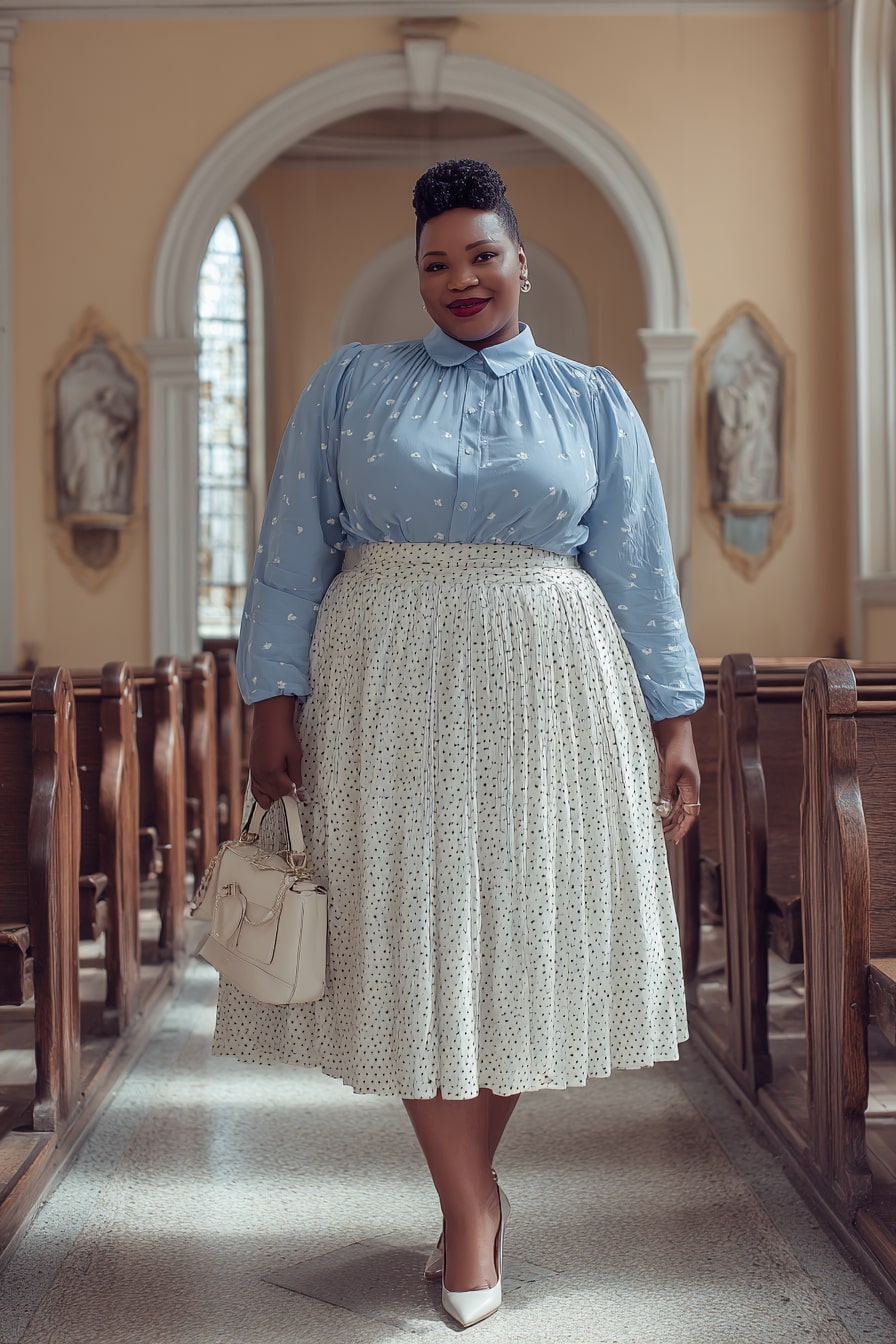 Sky Blue Vintage Vibes Outfit