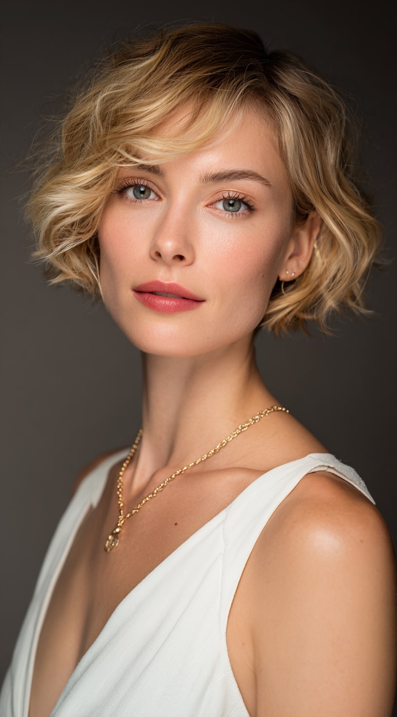 The Edgy Blonde Bob with Choppy Layers