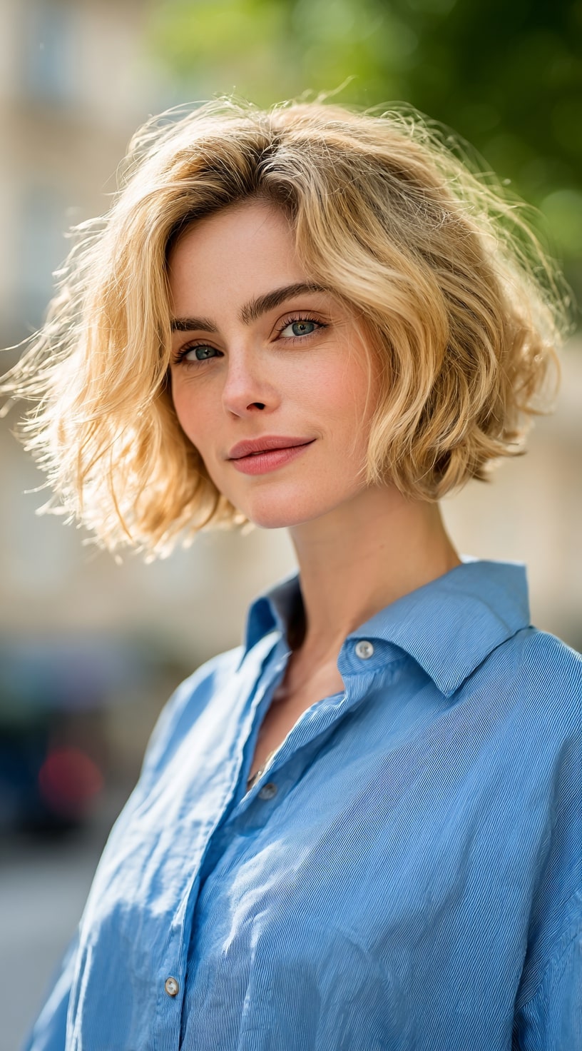 The Effortless Wavy Bob