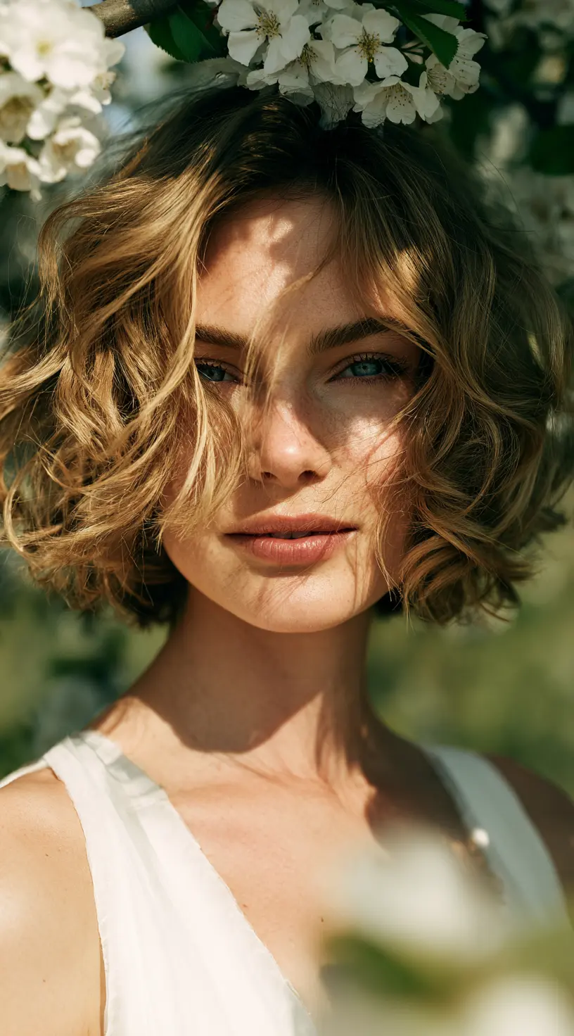 Textured French Bob with Subtle Highlights
