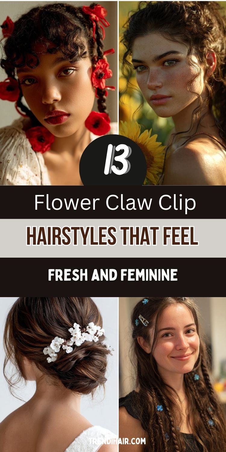 13 Flower Claw Clip Hairstyles That Feel Fresh and Feminine