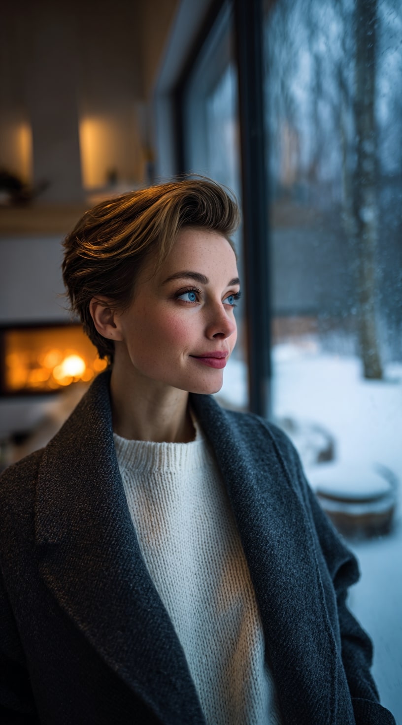 Preparing Short Hair for Winter Hat Styling