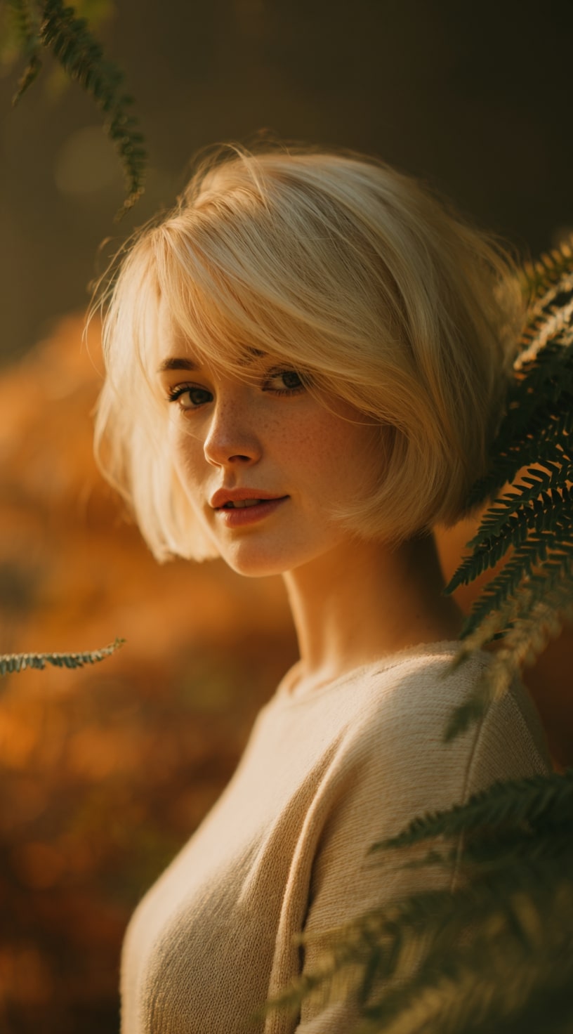 Soft Blonde Bob with Wispy Layers