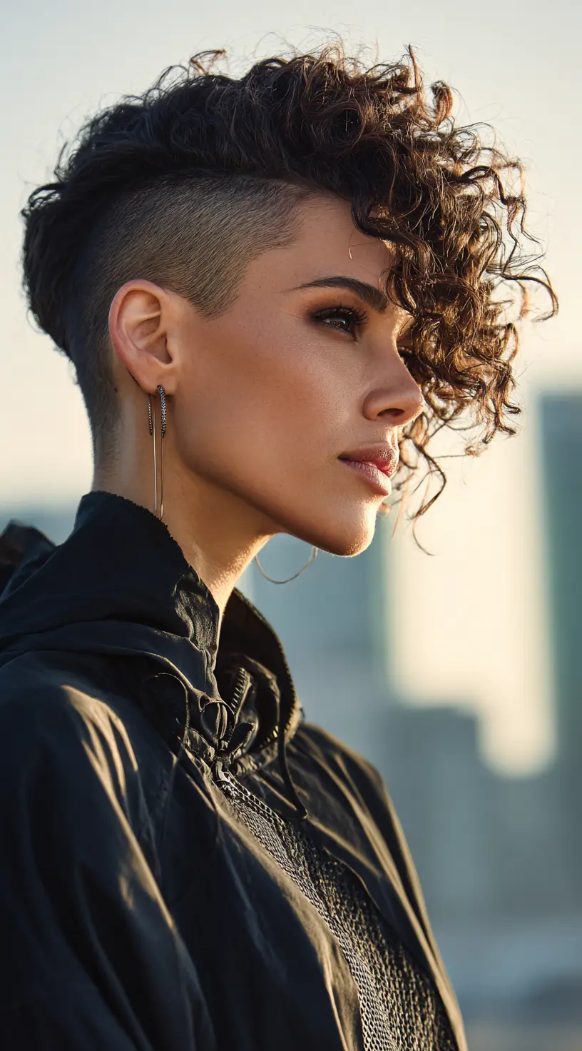 Curly Mohawk Style