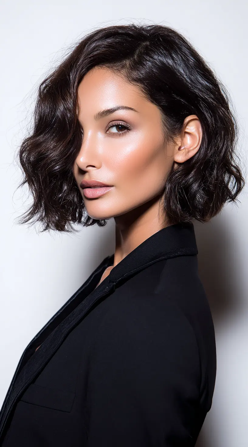 Disconnected Long French Bob with Defined Waves