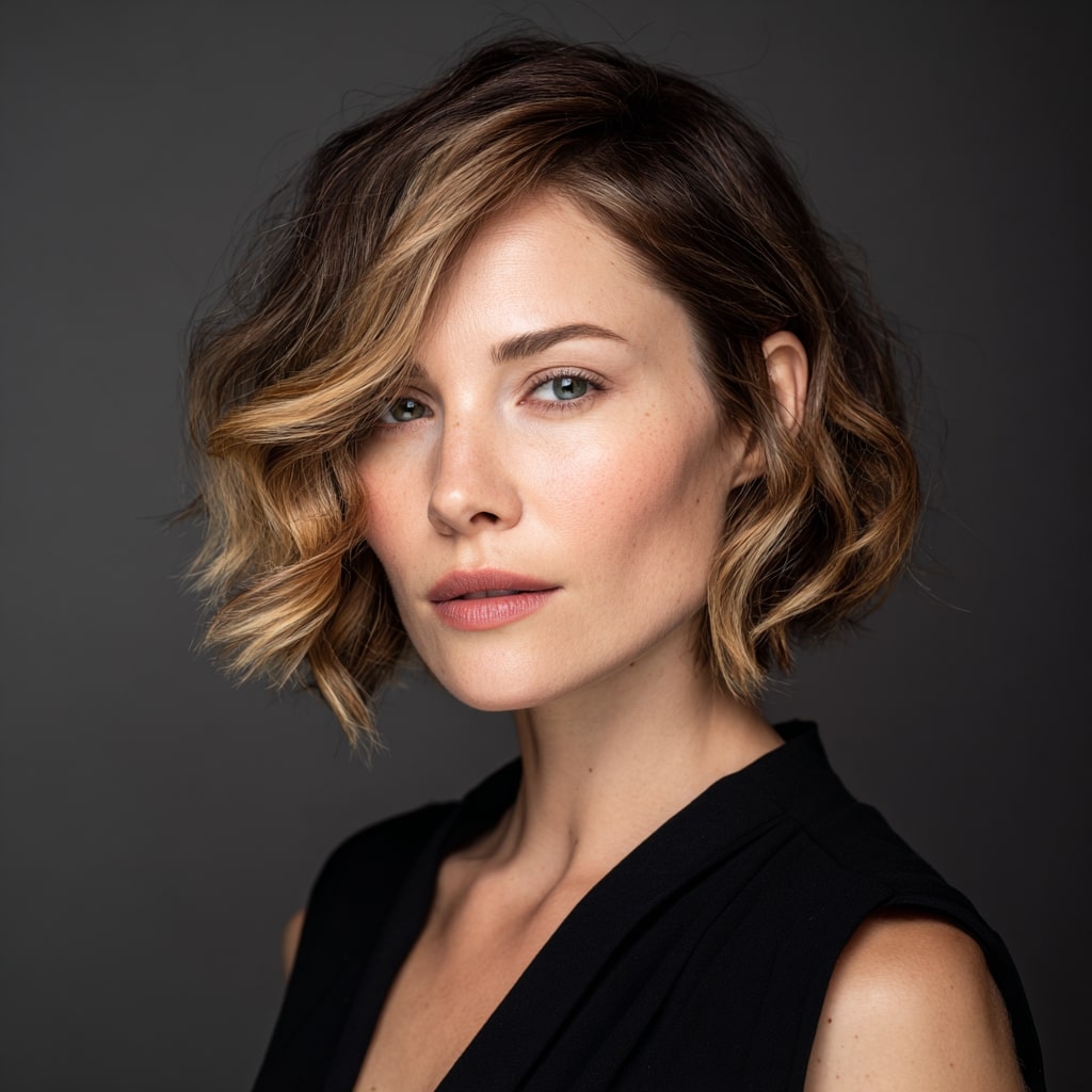 Chunky Highlight Balayage Bob