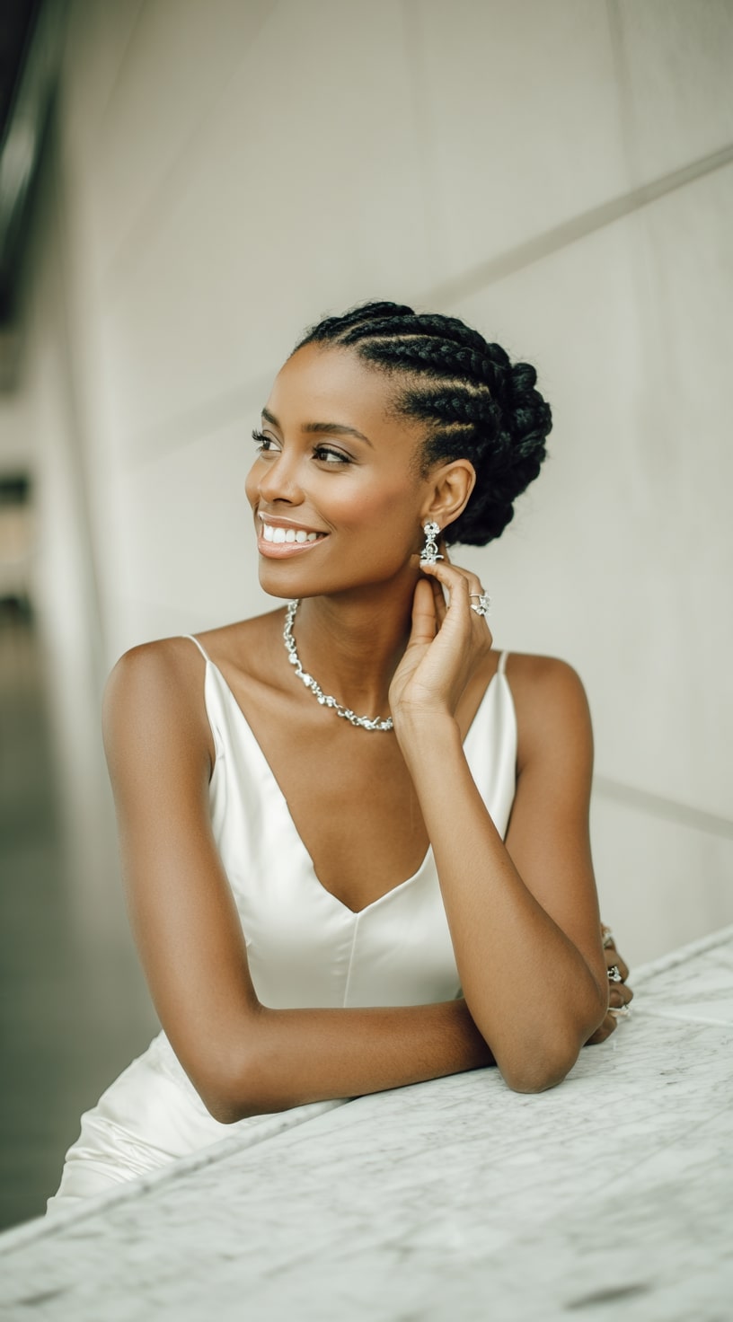 Braided Bun with Sleek Detail