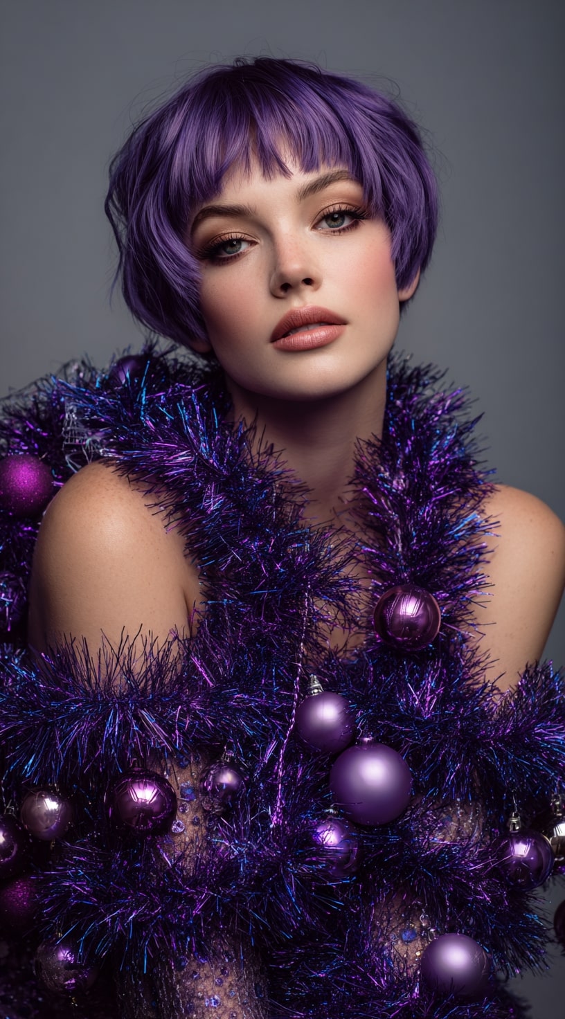 Violet Purple Pixie Wig Artistic Edg