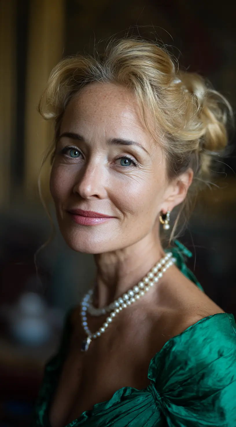 Half-Up Curly Crown for an Elegant Touch