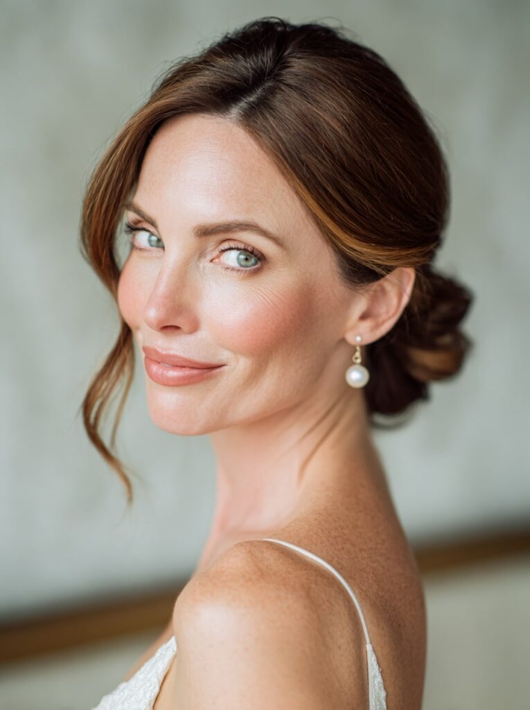 Classic Low Chignon with Modern Grace