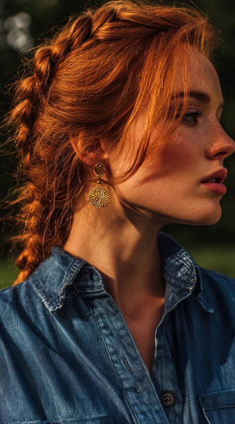 Celtic Knot Braid on Curly French Bob