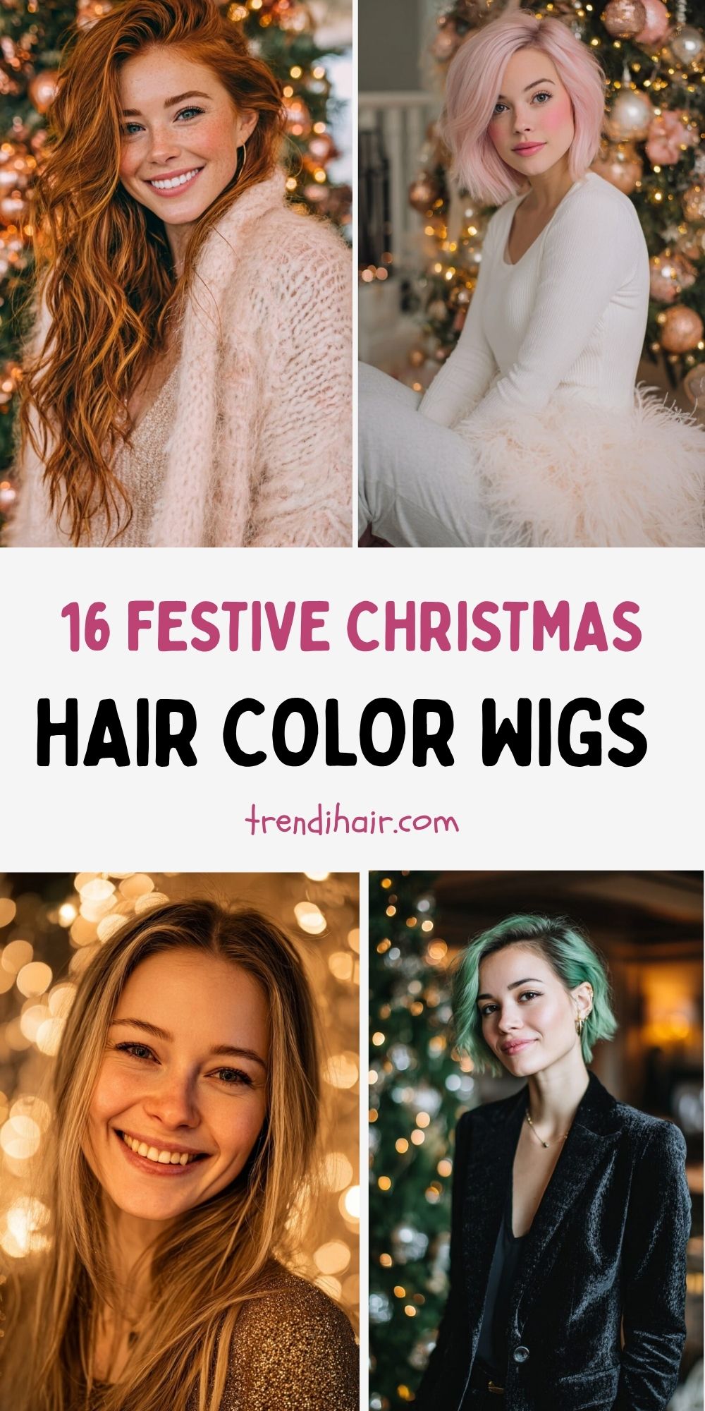 16 Festive Christmas Hair Color Wigs to Try This Season for a Stunning Holiday Look