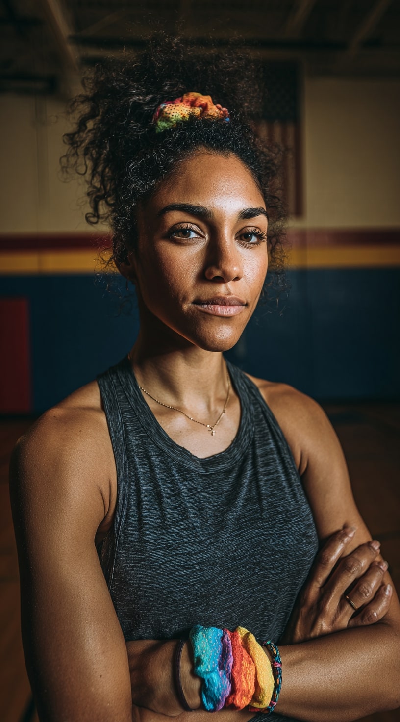 8. Playful Textured High Puff