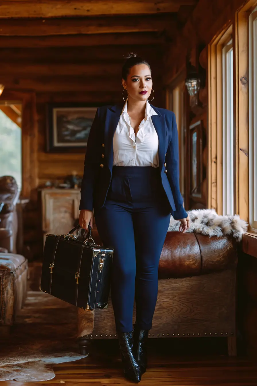 Western Blazer Professional Outfit for Fall