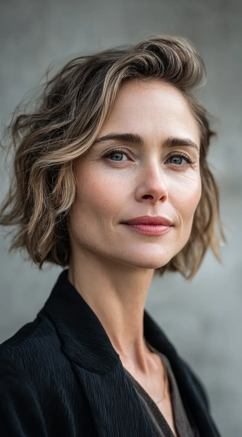 Wavy Lob with Texture for Effortless Volume