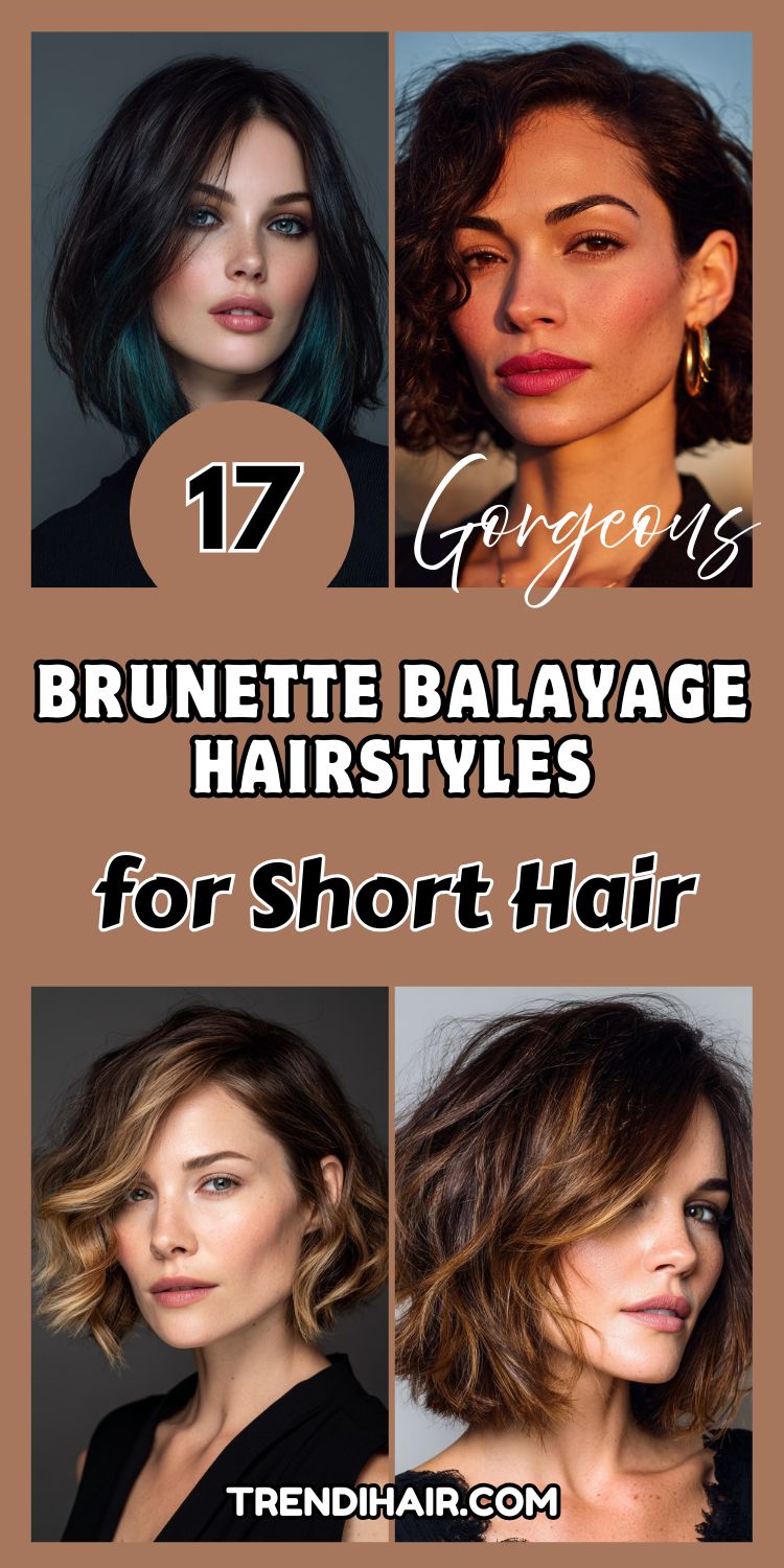 17 Gorgeous Brunette Balayage Hairstyles for Short Hair