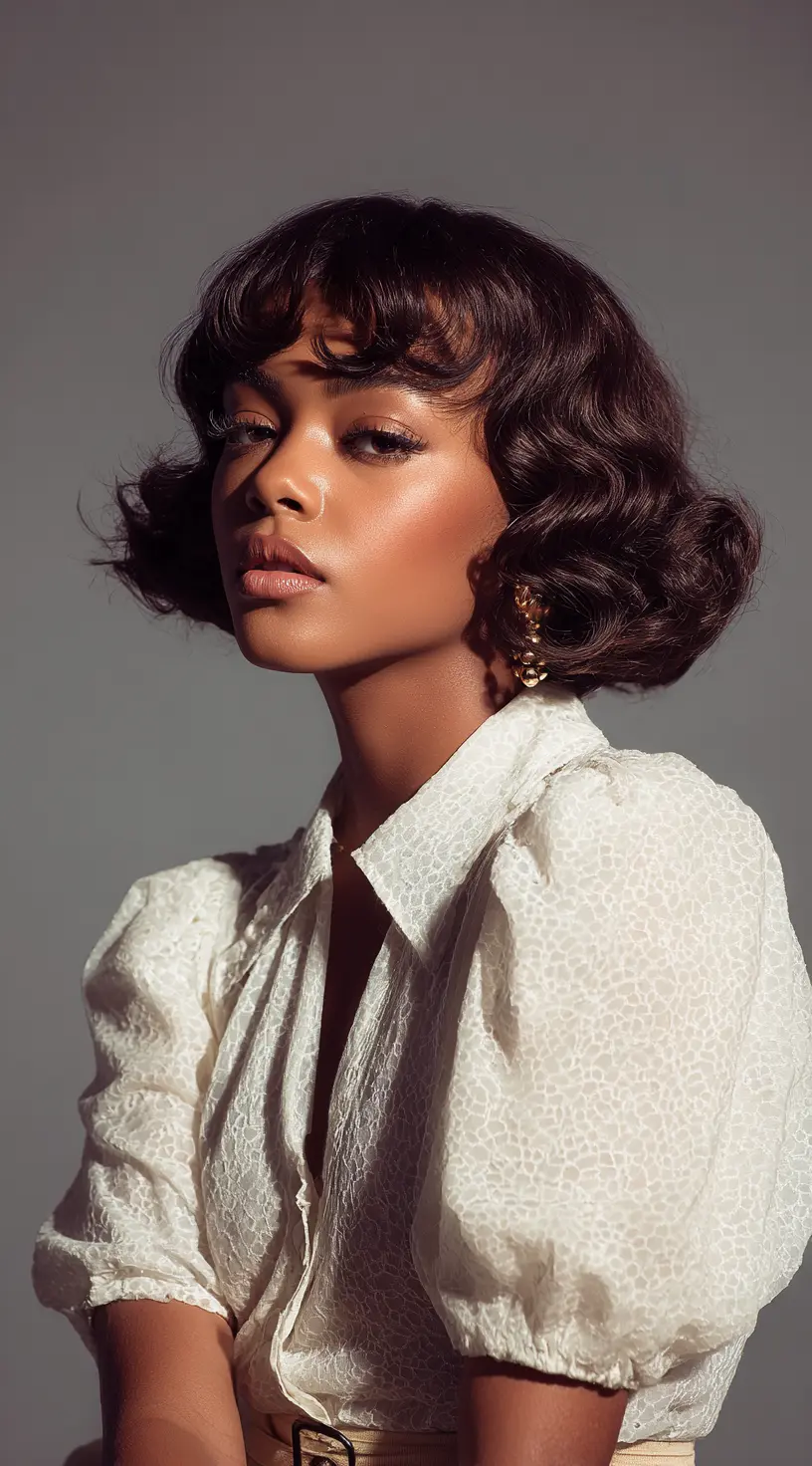 Disconnected Section Curly French Bob