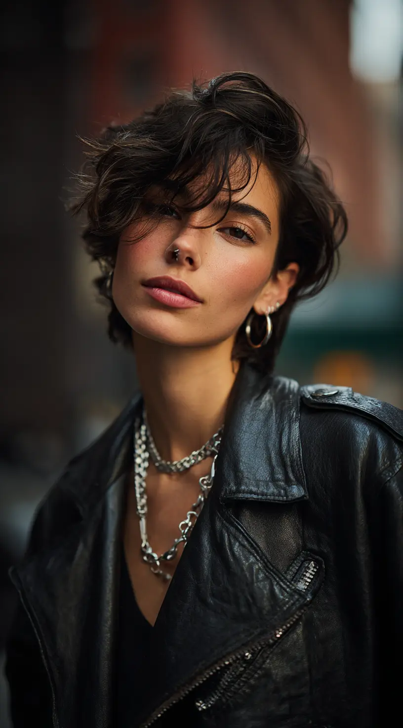 Edgy Asymmetrical Long French Bob