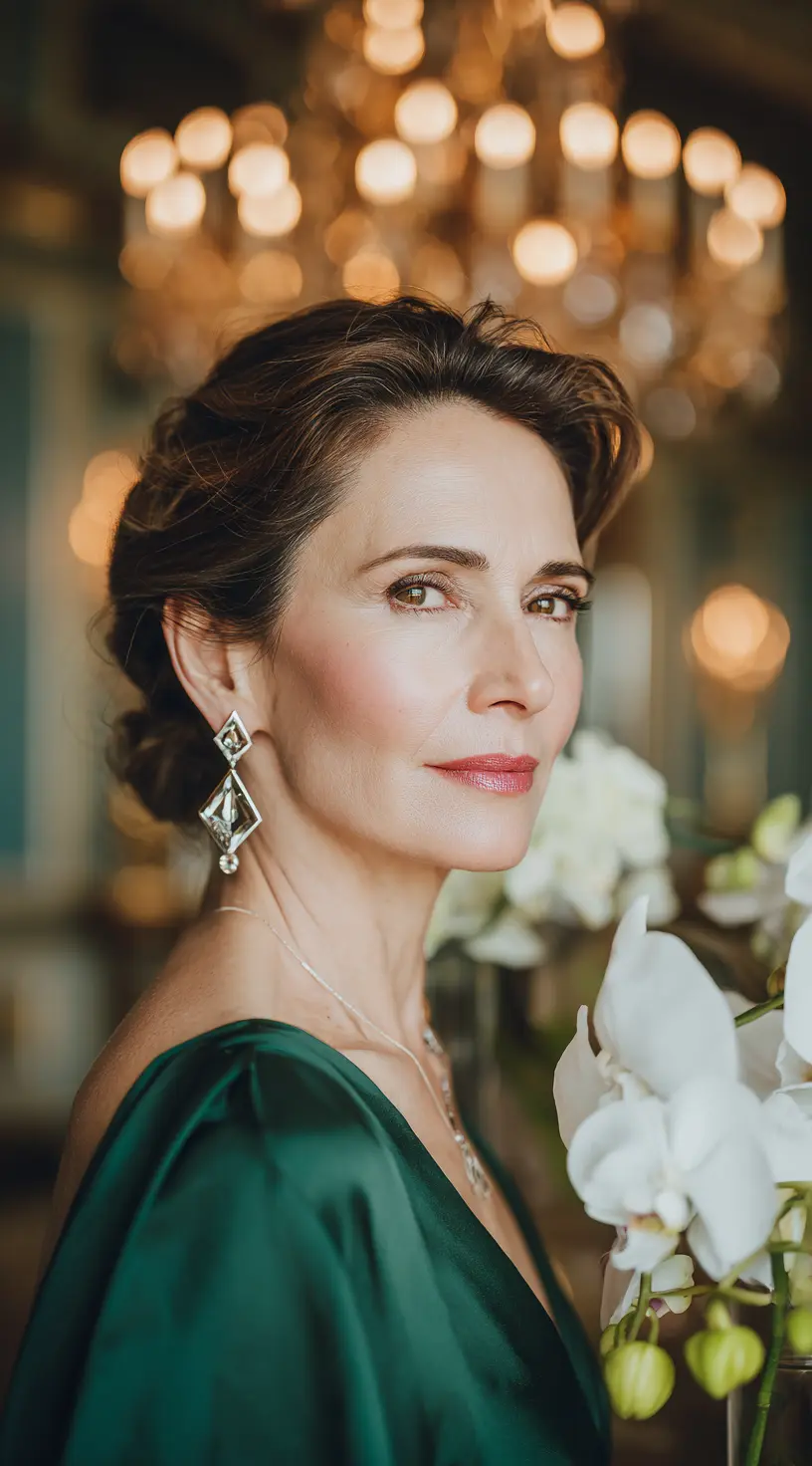 Messy Curly Bun for an Effortless Chic Look