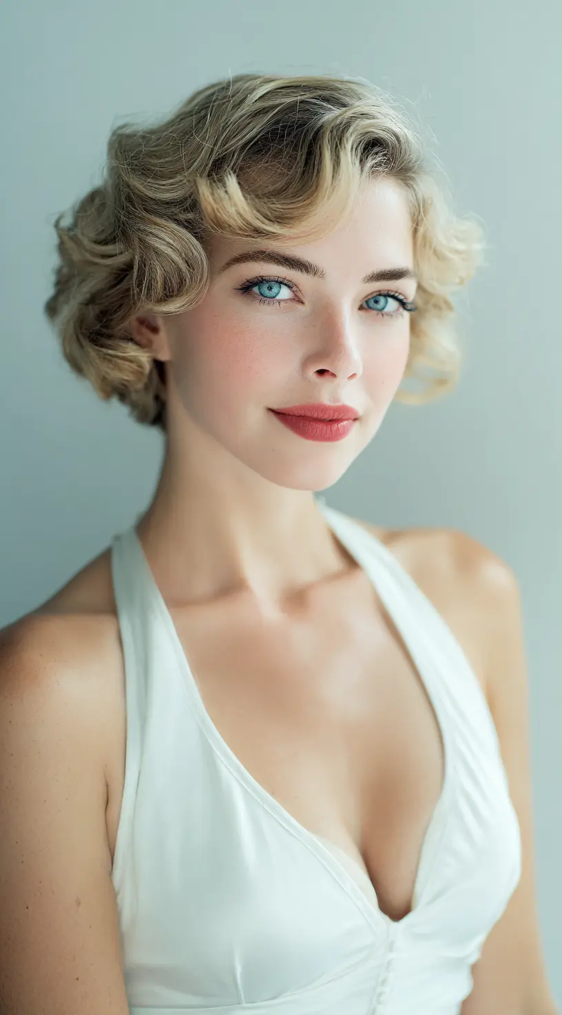 Curly Pompadour Style