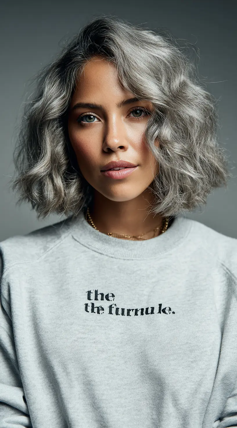 Mushroom Blonde Curly French Bob