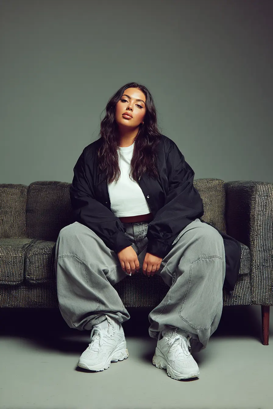 Baby Tee and Baggy Jeans 90s Street Cool