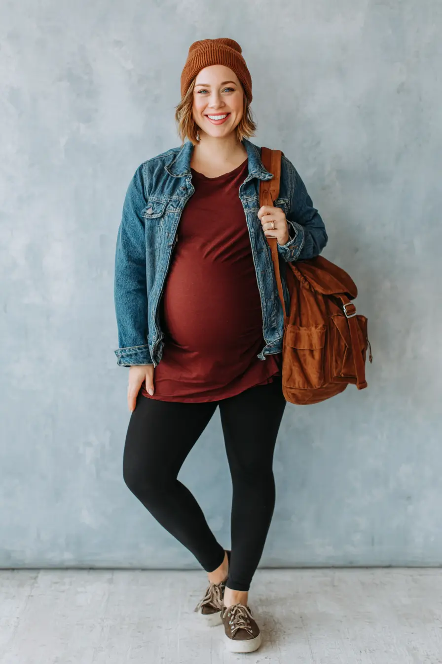 Sherpa-Lined Denim Jacket with Thermal Henley