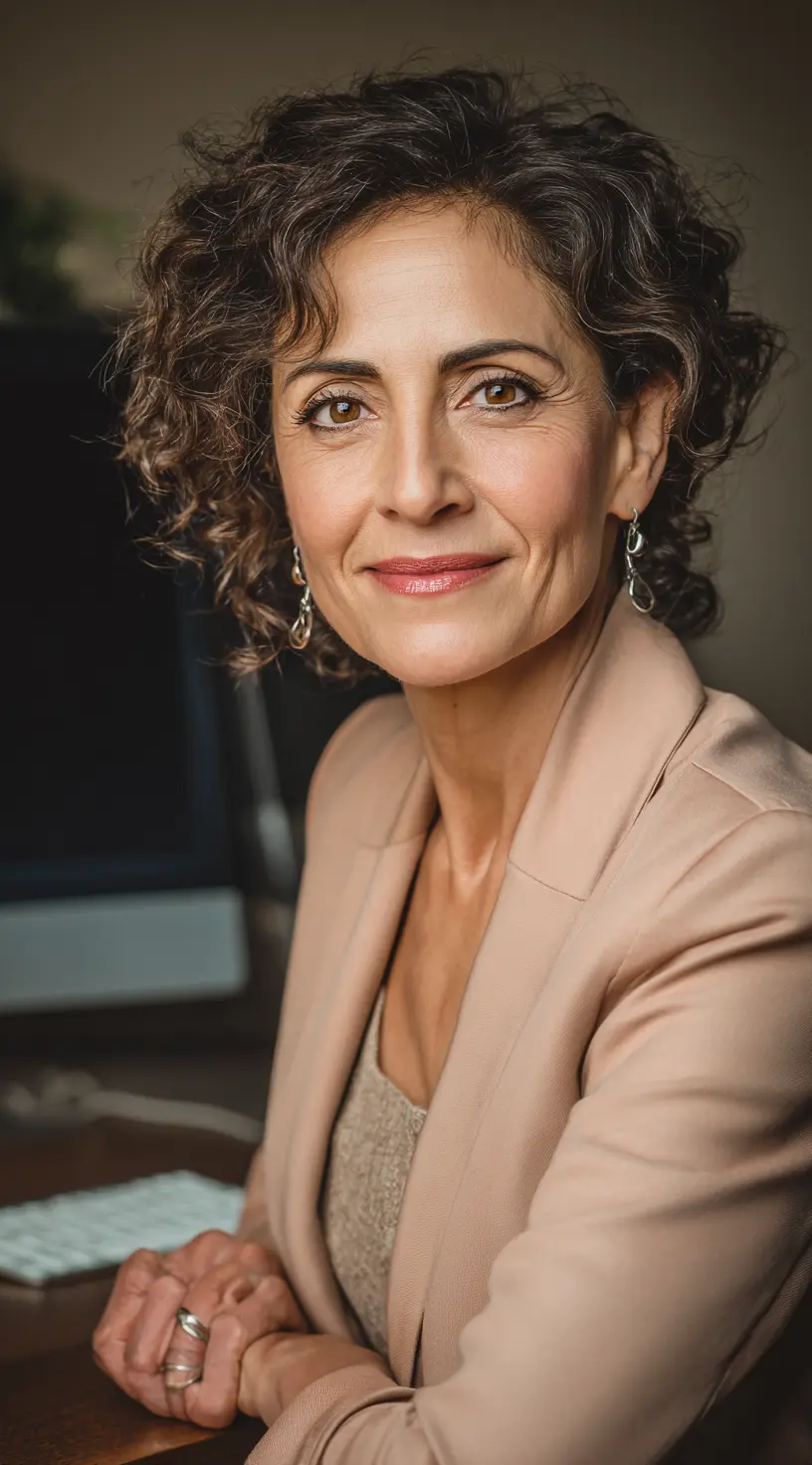 Praline Balayage for Mature Curls