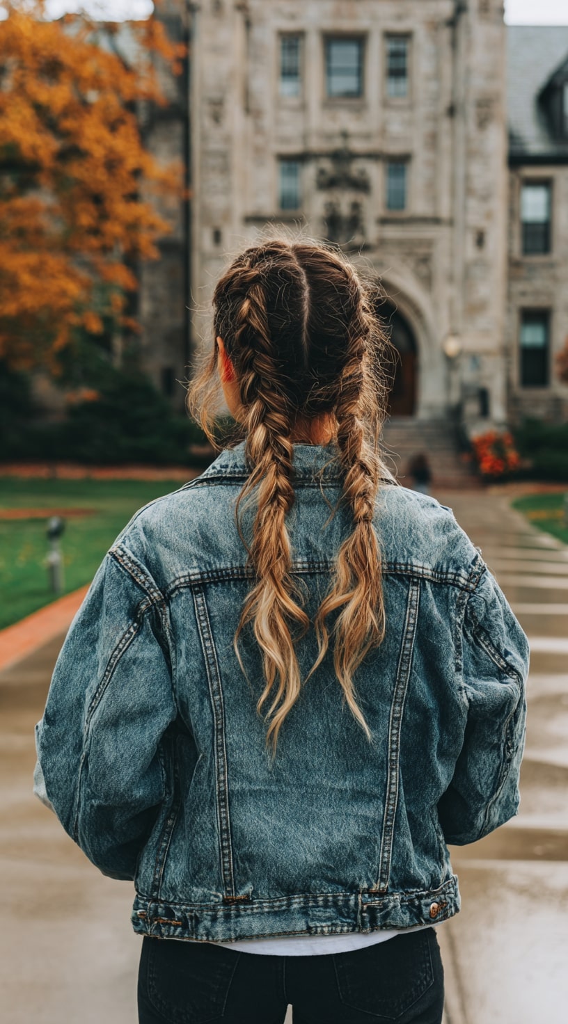 Laid-Back Dutch Crown Braids