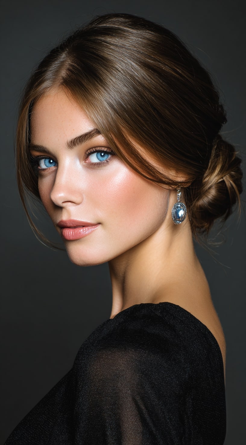 Side-Swept Low Chignon