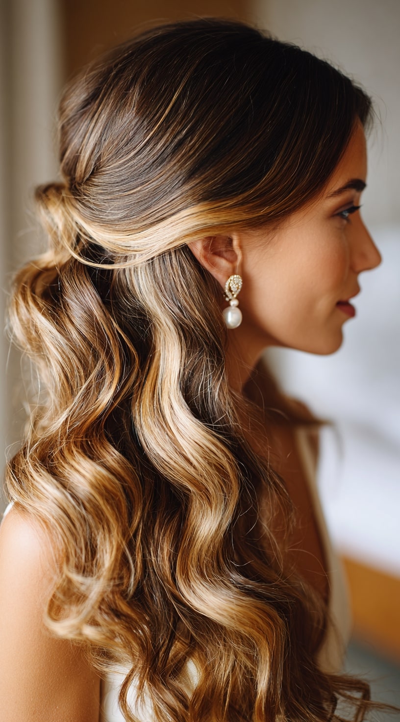 Textured Low Ponytail with Volume