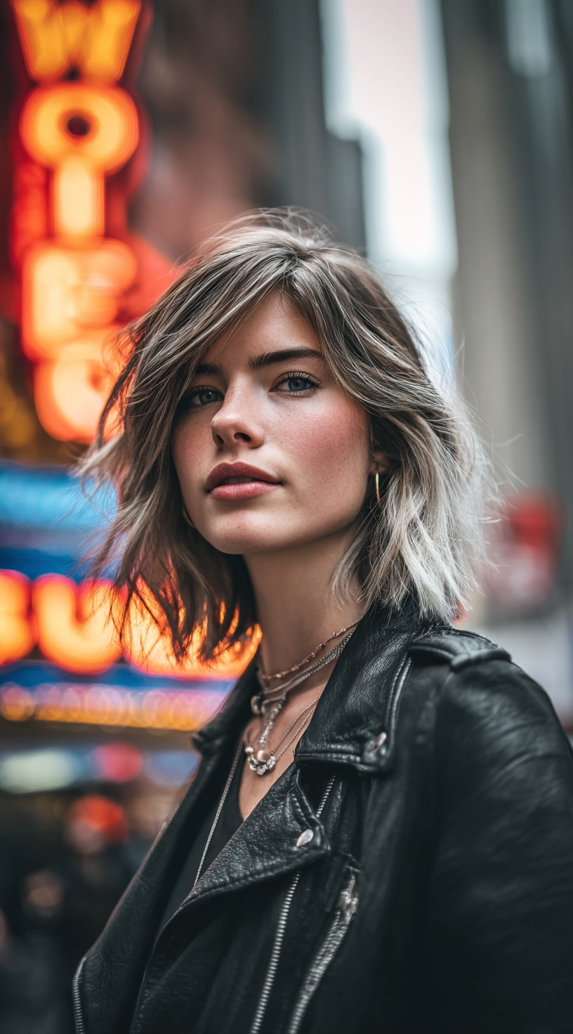 Asymmetrical Long French Bob