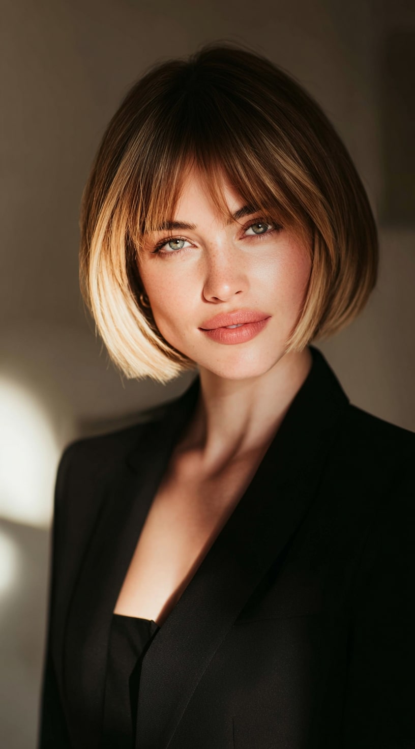 Textured Lob with Mocha Highlights