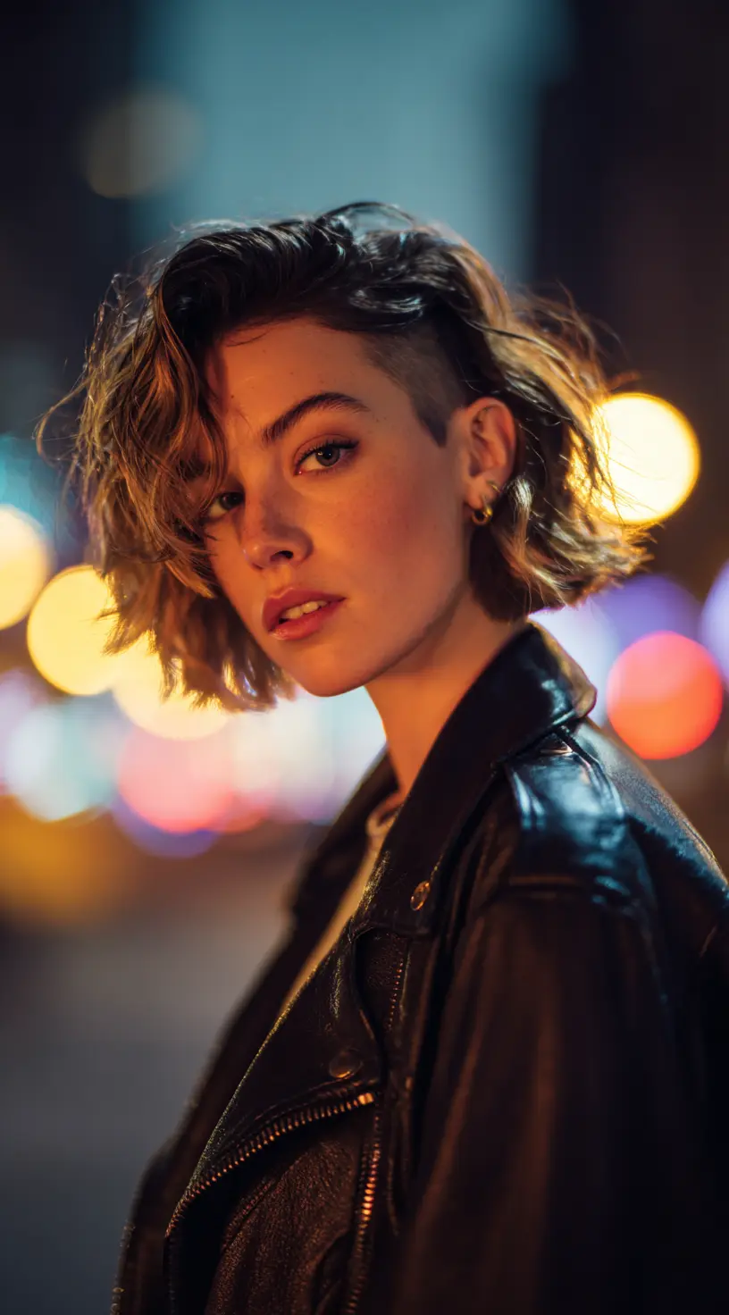 Asymmetrical Long French Bob with Edge